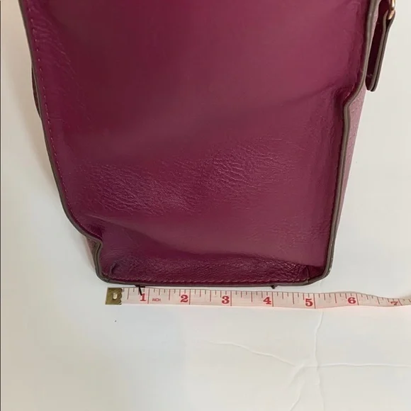 Nicole Miller Dark Pink Faux Snakeskin Bag - Picture 5 of 10